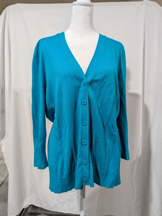 GAP Sweaters - Gap Women's Size XL Blue Cardigan Button Sweater Shirt Top Easy Care Washable